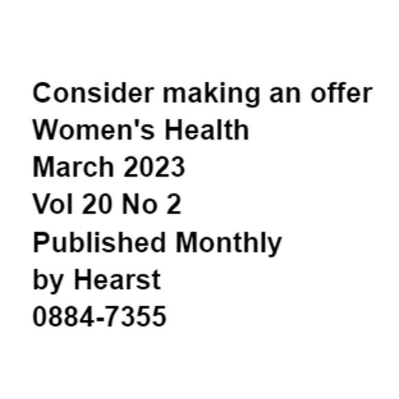 Womens Health March 2023 Radical Fierceness Pink Water Therapy Lift Heavy - Picture 2 of 10